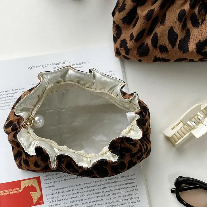 Chic Velvet Leopard Pouch 2