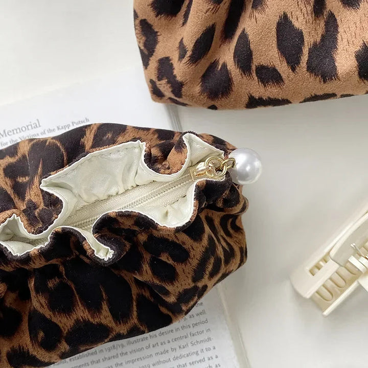 Chic Velvet Leopard Pouch 4