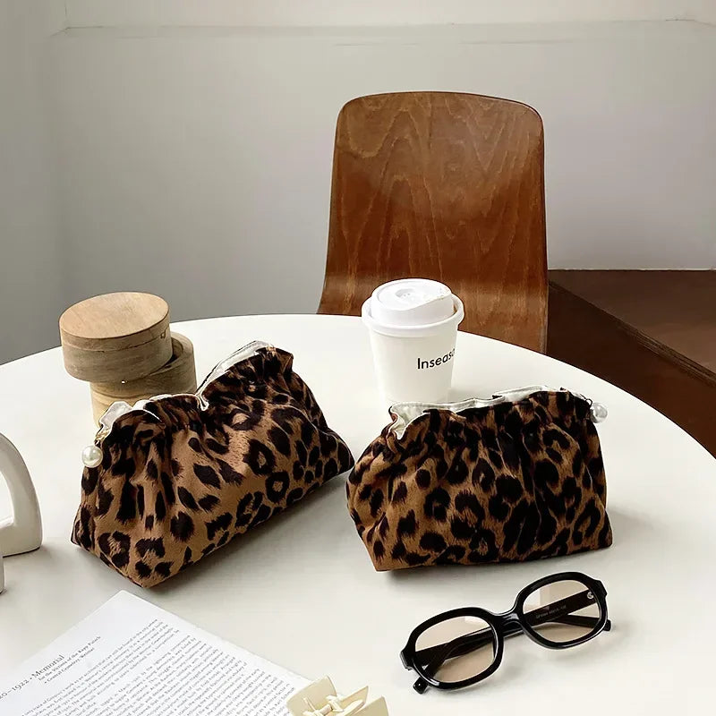 Chic Velvet Leopard Pouch 6