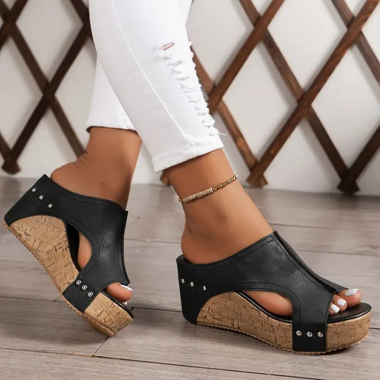 Chic Wedge Sandals for Women with Buckle 0