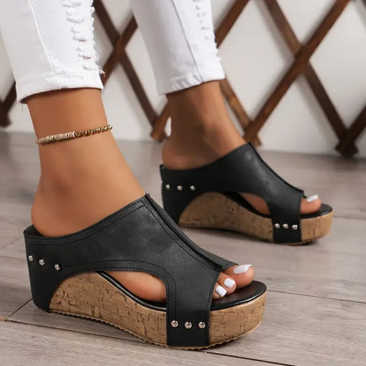 Chic Wedge Sandals for Women with Buckle 1