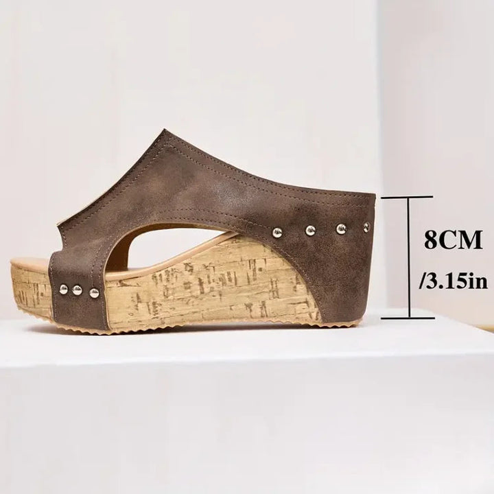 Chic Wedge Sandals for Women with Buckle 4