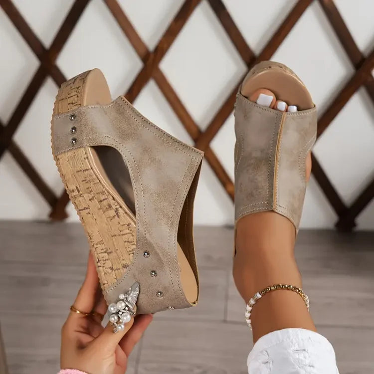 Chic Wedge Sandals for Women with Buckle 6