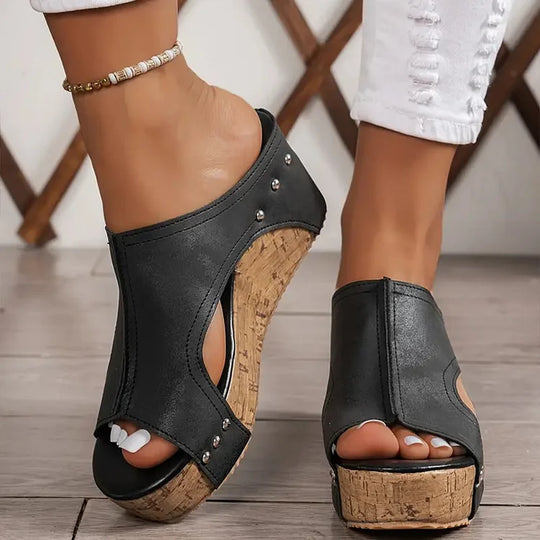 Chic Wedge Sandals for Women with Buckle 7