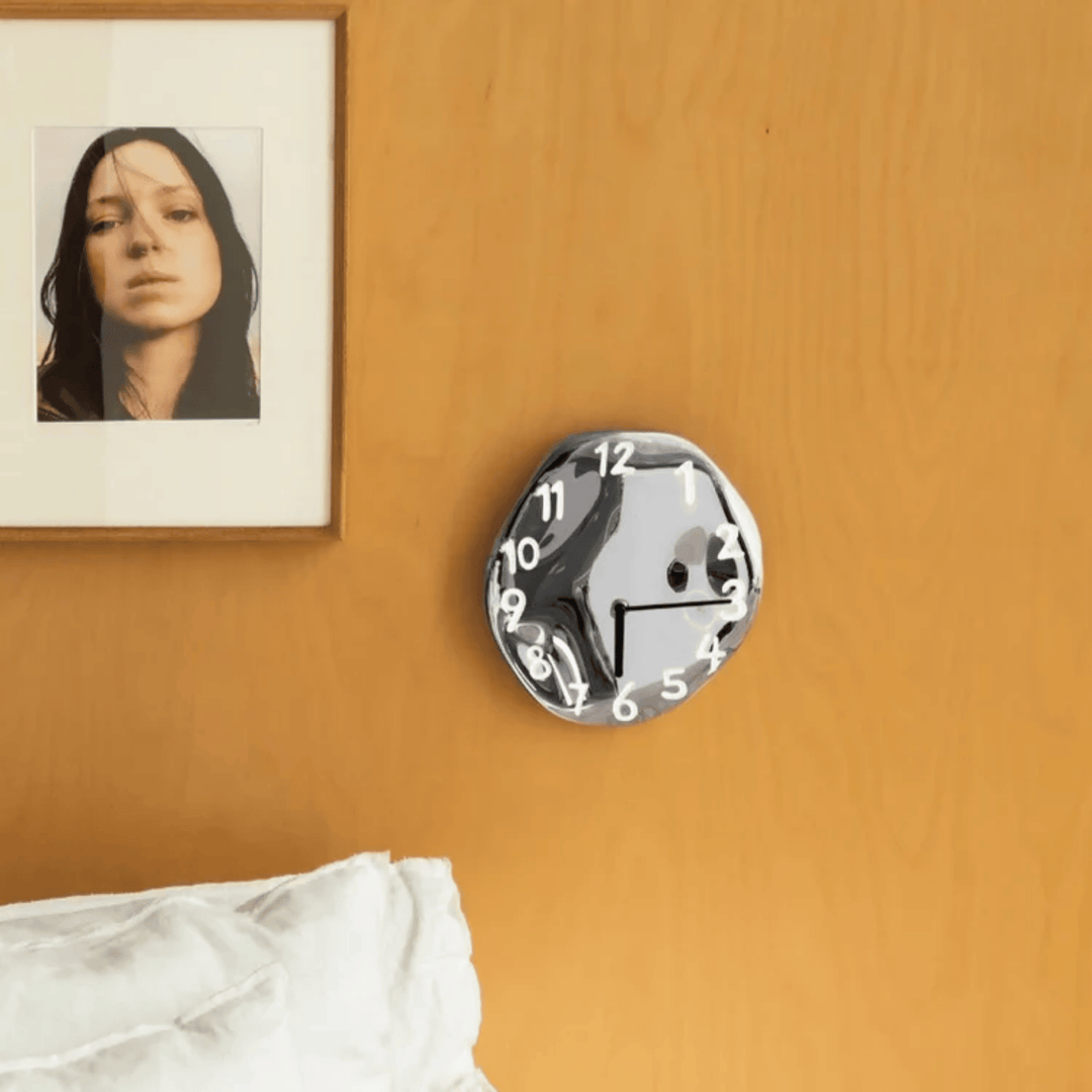 Chrome Ceramic Wall Clock 1