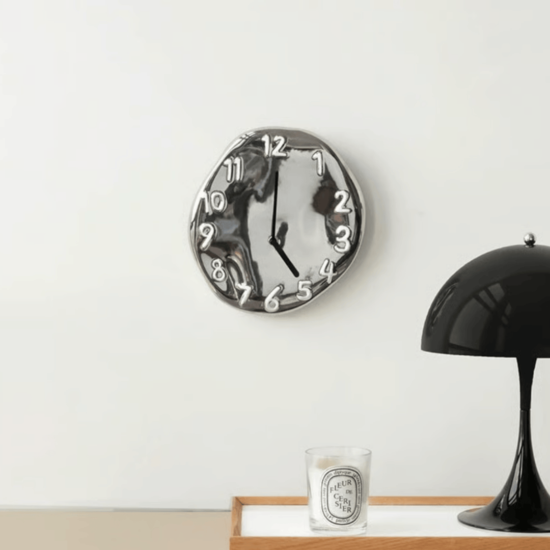 Chrome Ceramic Wall Clock 2
