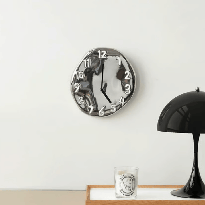 Chrome Ceramic Wall Clock 2