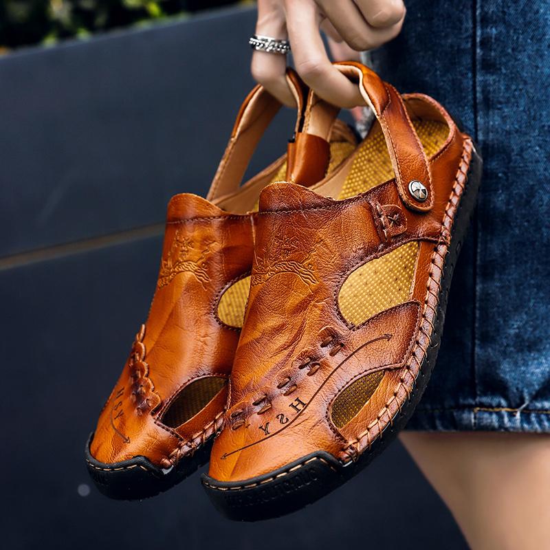 Classic Breathable Leather Men's Sandals 7