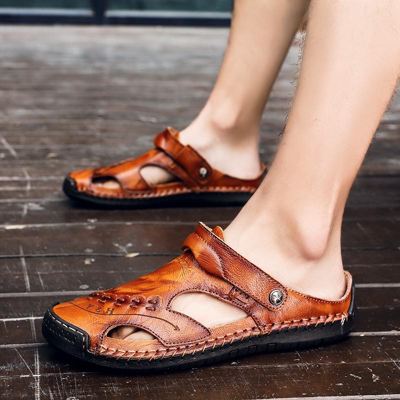 Classic Breathable Leather Men's Sandals 8