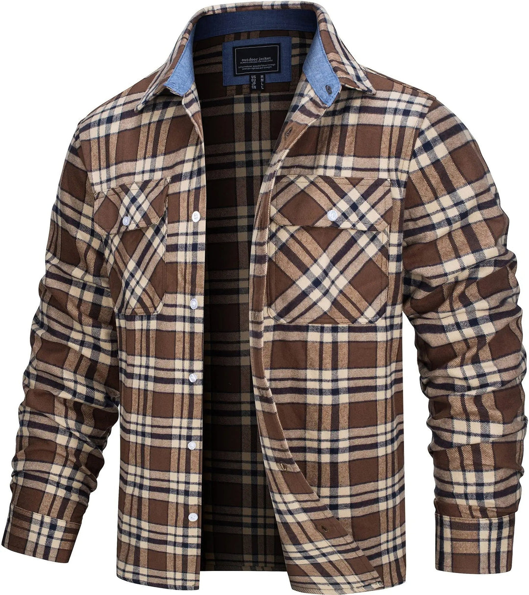 Classic Checked Flannel Shirt Jacket 0