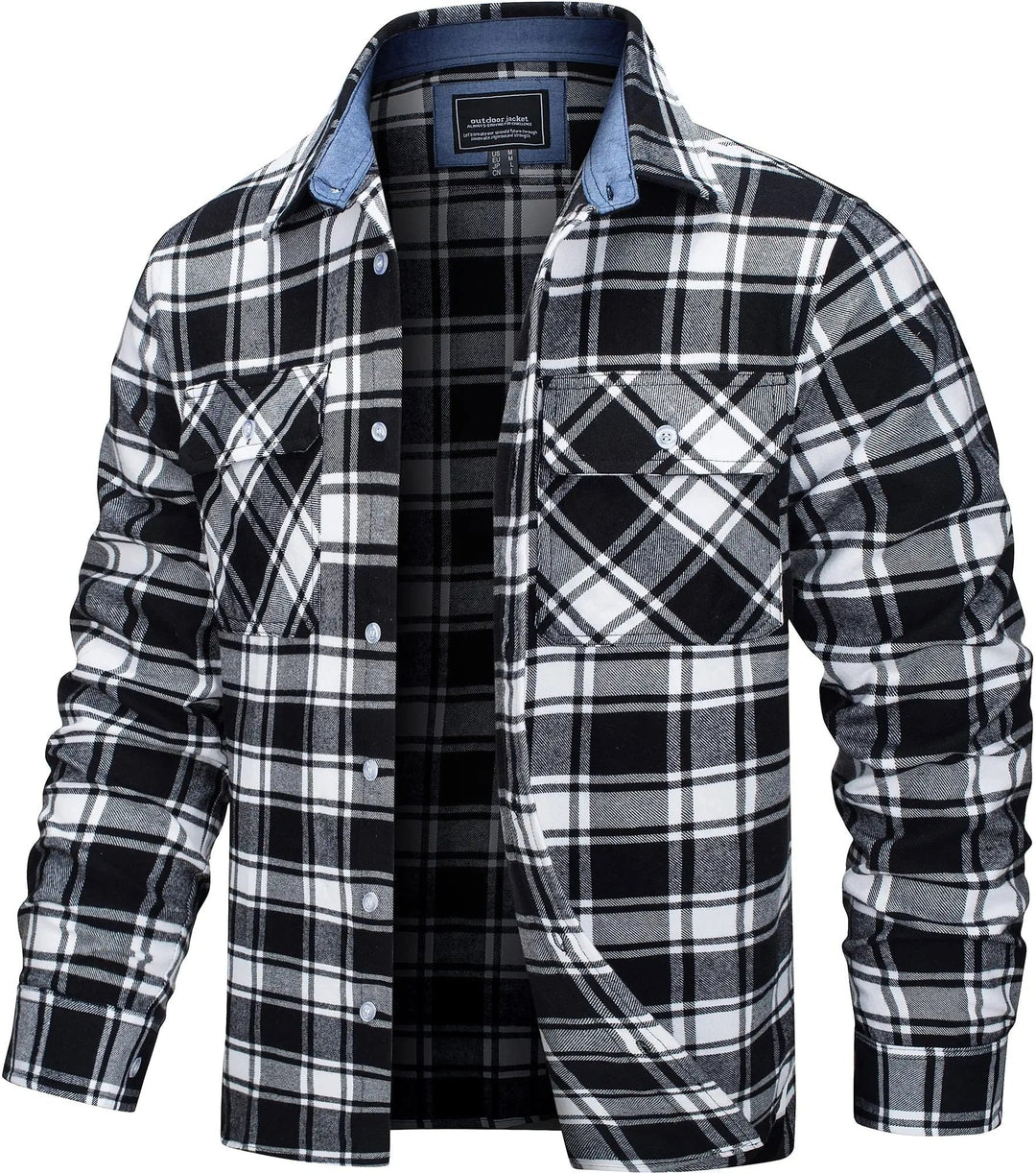 Classic Checked Flannel Shirt Jacket 1