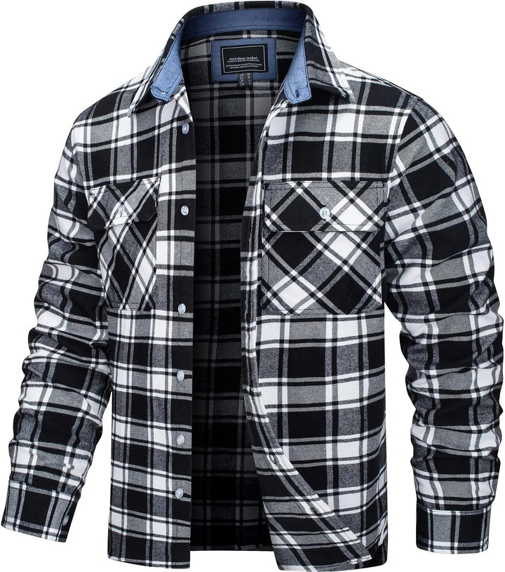 Classic Checked Flannel Shirt Jacket 1
