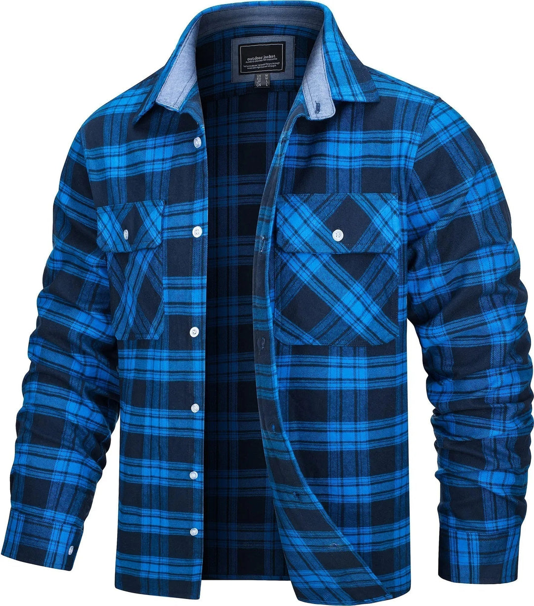 Classic Checked Flannel Shirt Jacket 4