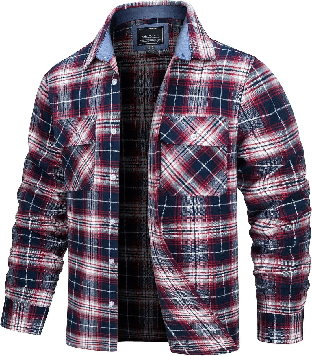 Classic Checked Flannel Shirt Jacket 5