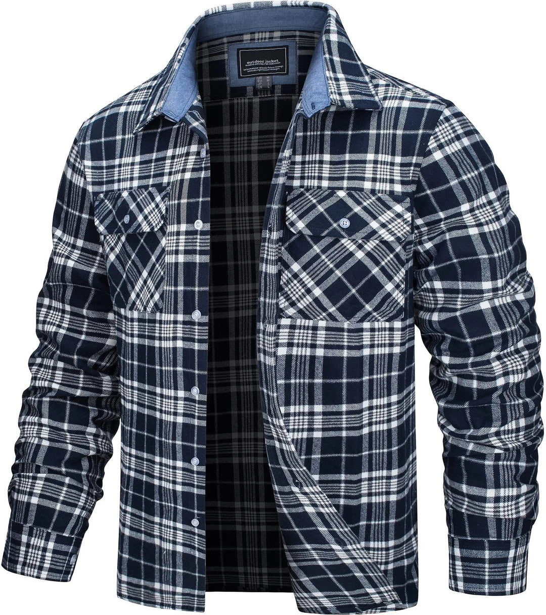 Classic Checked Flannel Shirt Jacket 6