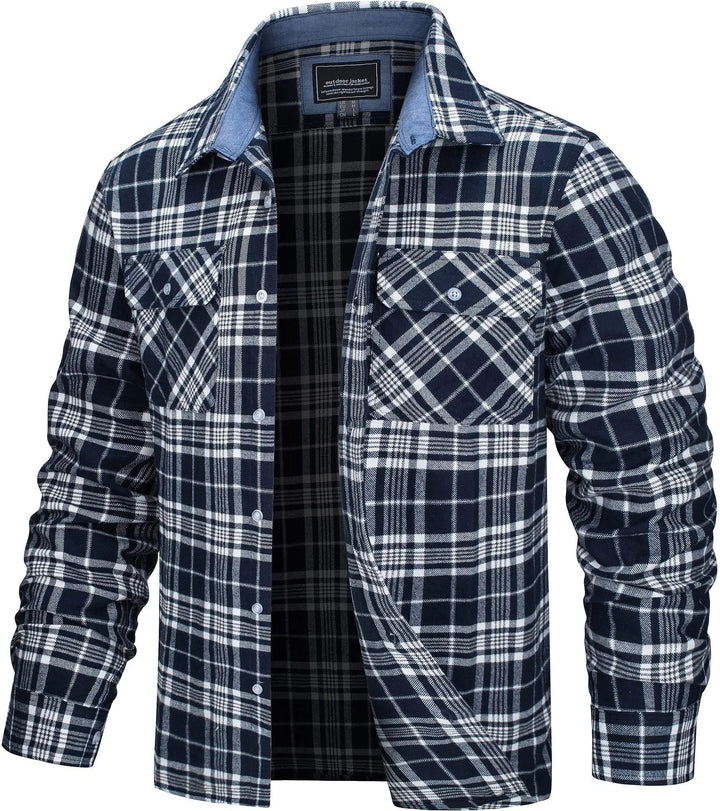 Classic Checked Flannel Shirt Jacket 6