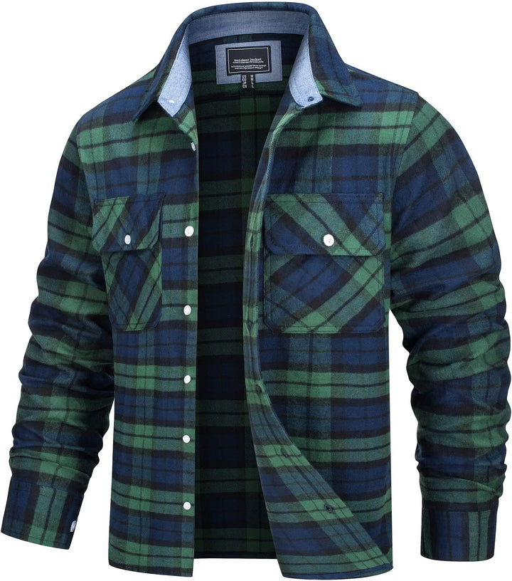 Classic Checked Flannel Shirt Jacket 7