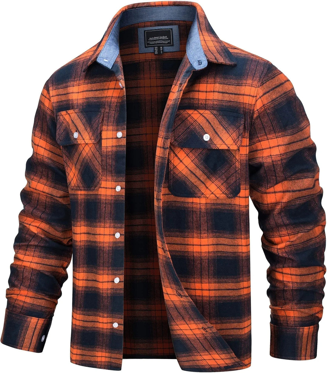 Classic Checked Flannel Shirt Jacket 8