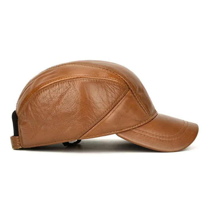 Classic Leather Baseball Cap for Men 3