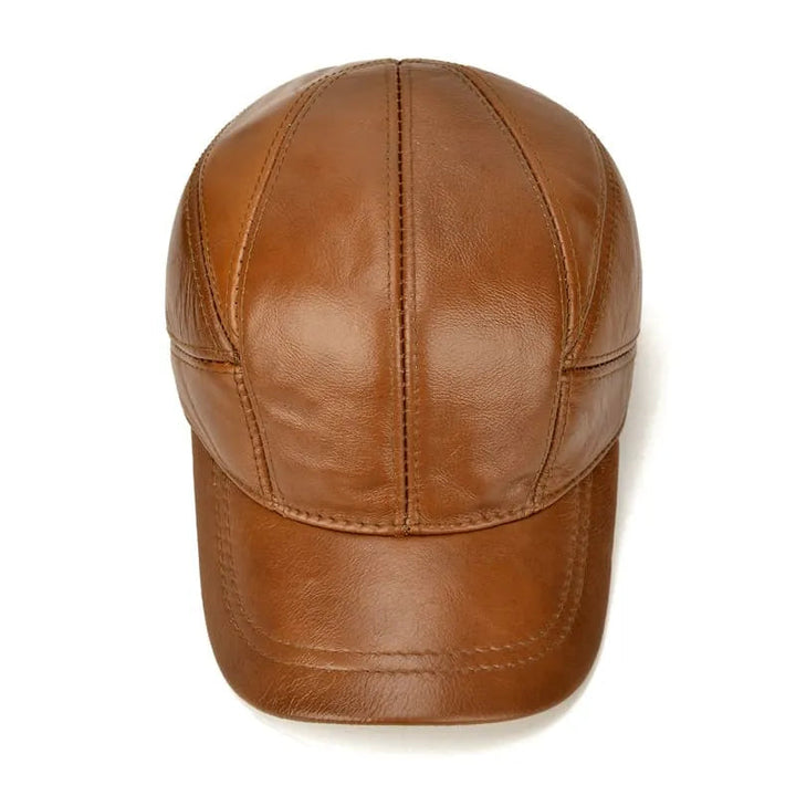 Classic Leather Baseball Cap for Men 4