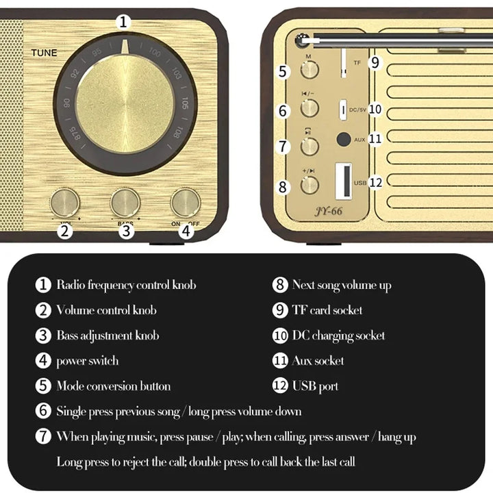 Classic Wooden Bluetooth Speaker 4
