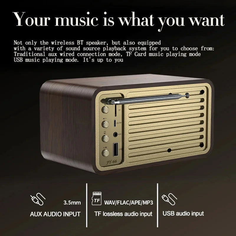 Classic Wooden Bluetooth Speaker 5