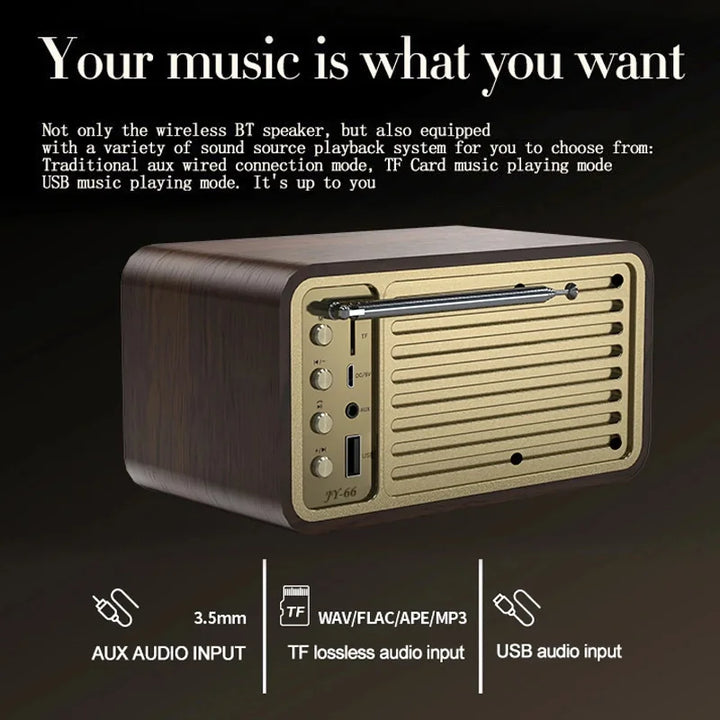 Classic Wooden Bluetooth Speaker 5