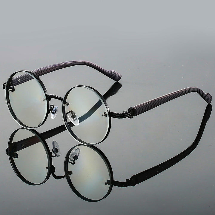 Crystal Clear Metal Frame Sunglasses front view