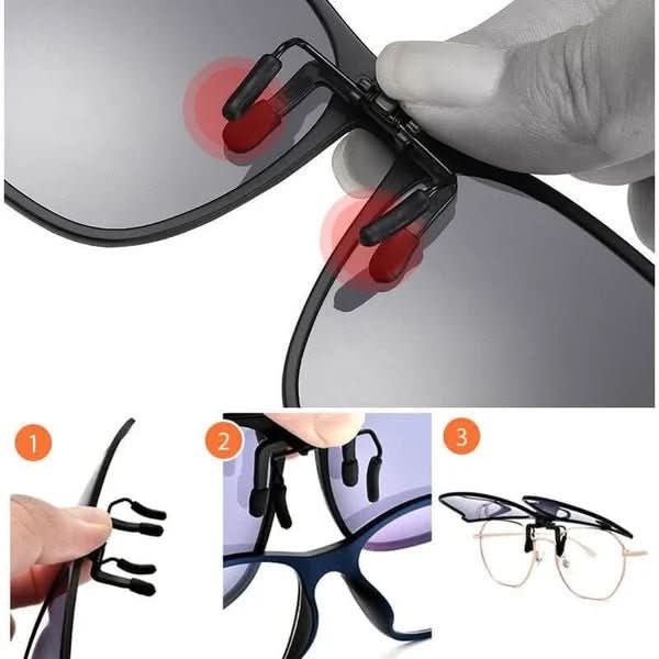 Polarized UV400 Clip-On Sunglasses