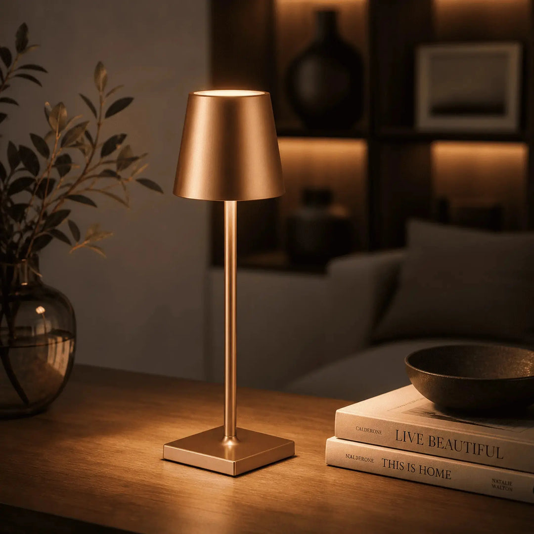 Coffee Touch Control USB Desk Lamp, front view