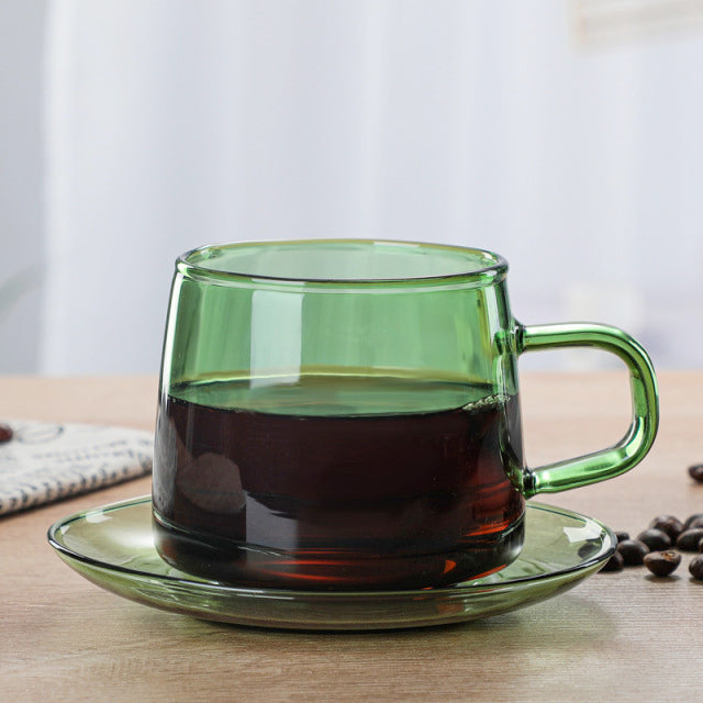 Colorful Borosilicate Glass Cup Set 6