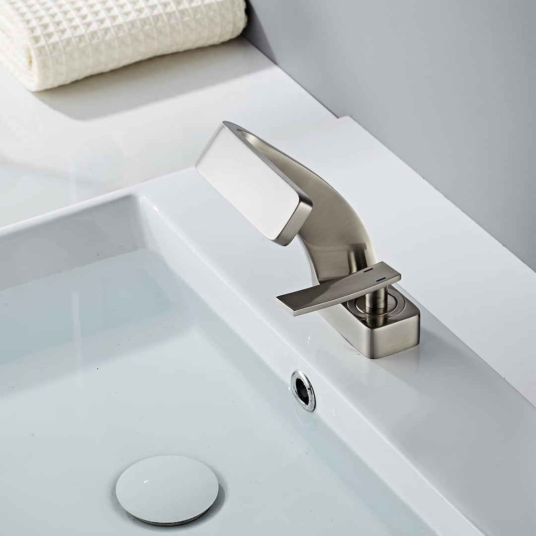 Waterfall Brass Bathroom Faucet