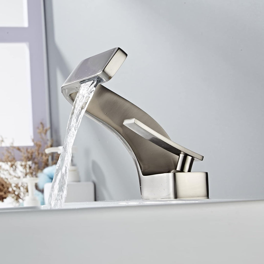 Waterfall Brass Bathroom Faucet