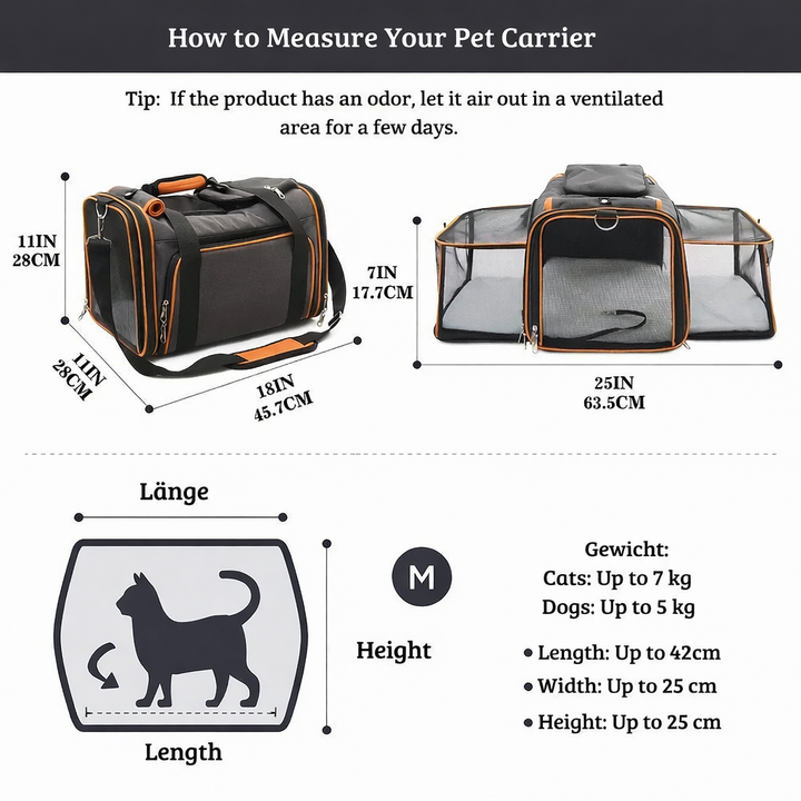 Comfortable Expandable Cat Carrier 2