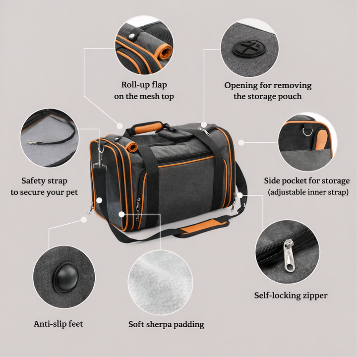 Comfortable Expandable Cat Carrier 3