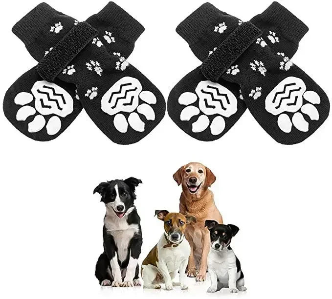 Comforting Cotton Non-Slip Dog Socks 0