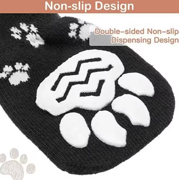 Comforting Cotton Non-Slip Dog Socks 4