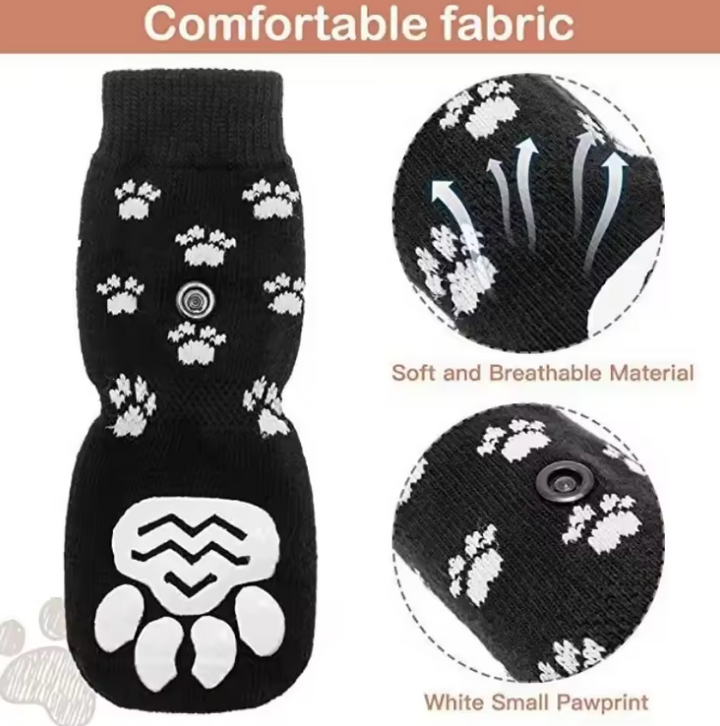 Comforting Cotton Non-Slip Dog Socks 5