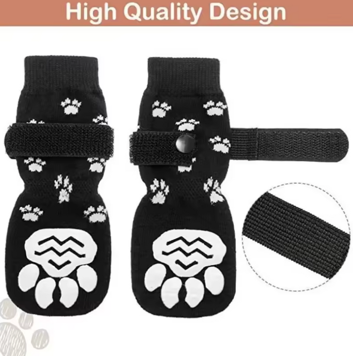 Comforting Cotton Non-Slip Dog Socks 6