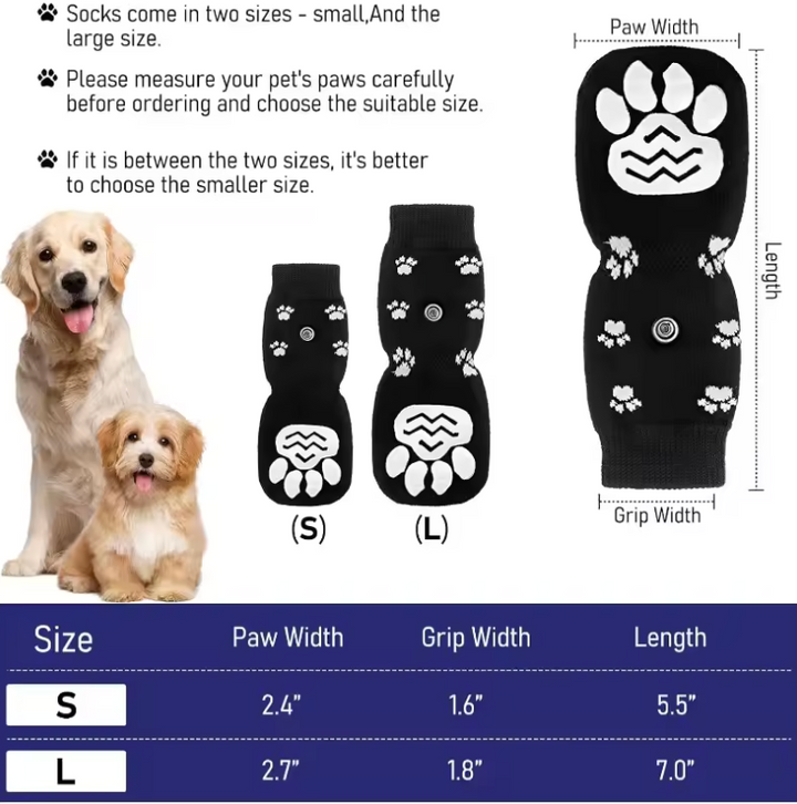 Comforting Cotton Non-Slip Dog Socks 7