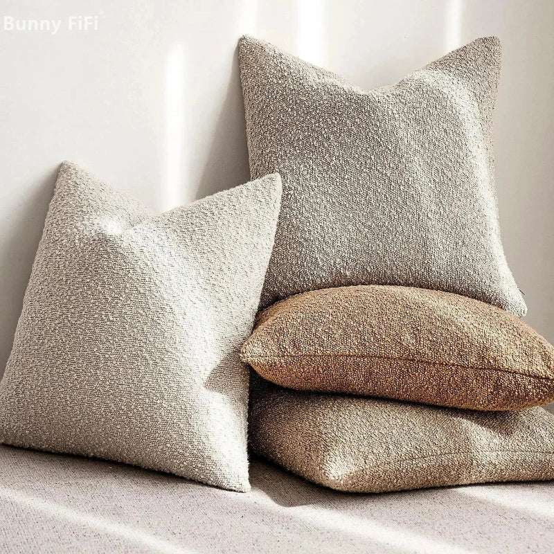 Cozy Boucle Couch Cushion Cover 2