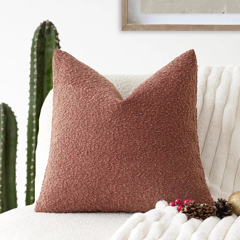 Cozy Boucle Couch Cushion Cover 9