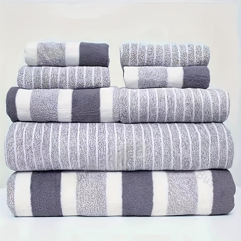 Cozy Coral Fleece Bath Towels Set 3