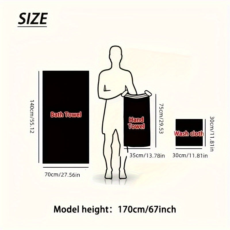 Cozy Coral Fleece Bath Towels Set 8