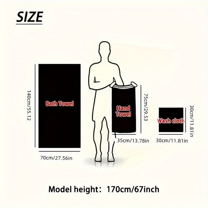 Cozy Coral Fleece Bath Towels Set 8