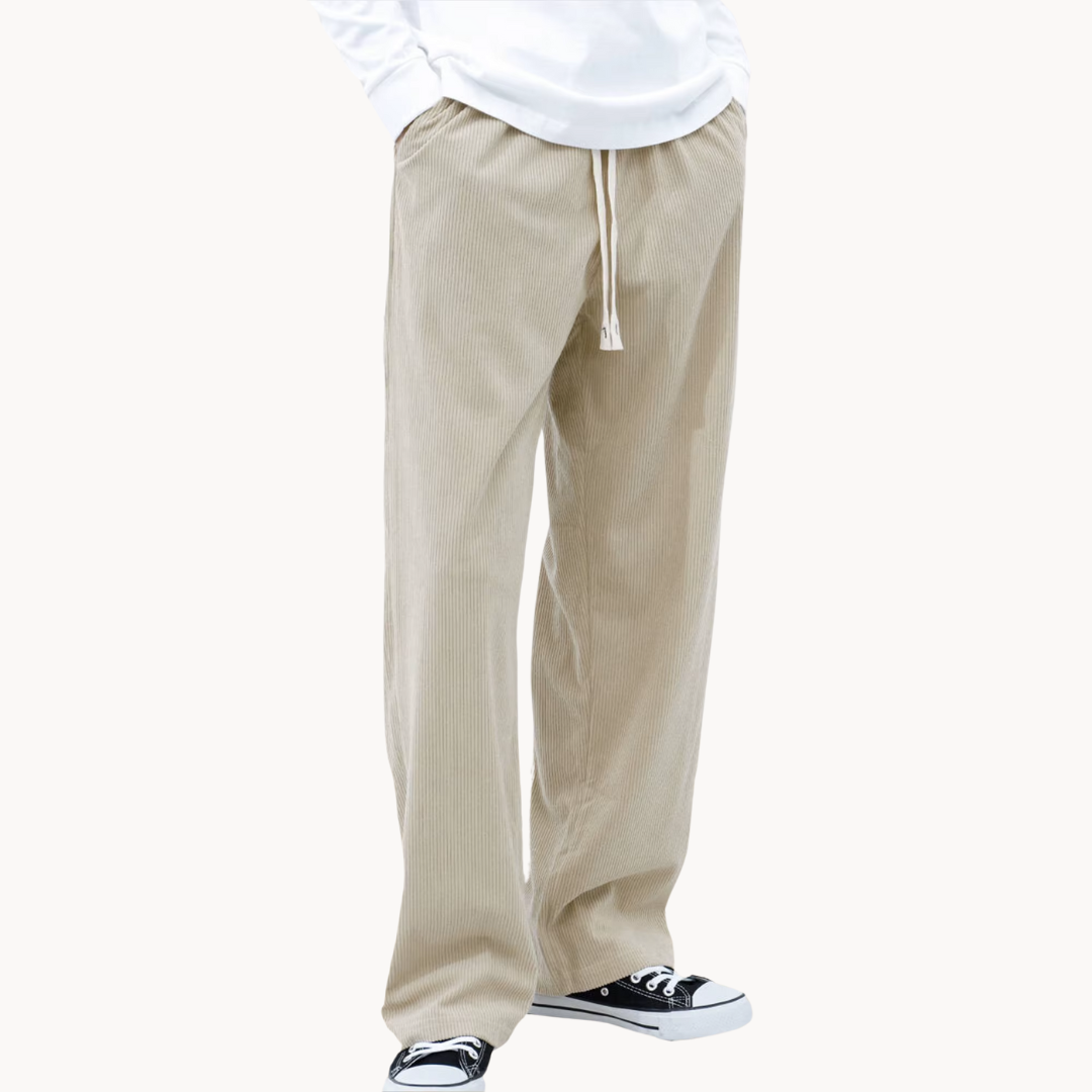 Cozy Corduroy Straight-Leg Pants 0