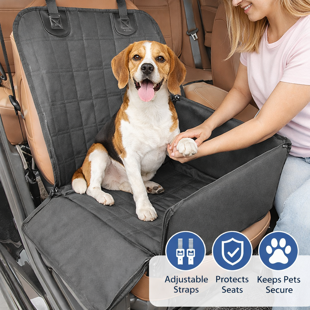 Cozy Fabric Dog Car Seat 0
