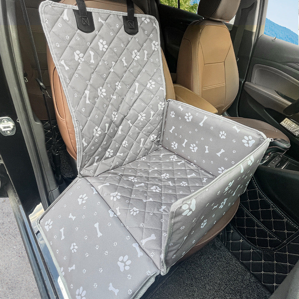 Cozy Fabric Dog Car Seat 4