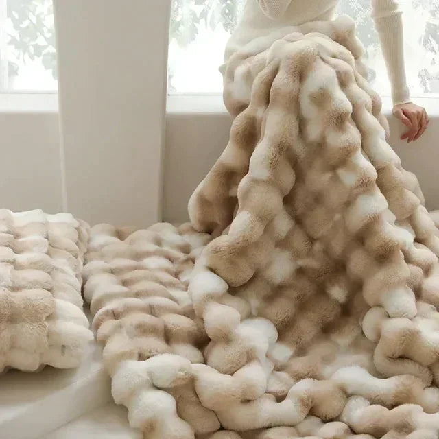 Cozy Faux Fur Travel Blanket 4