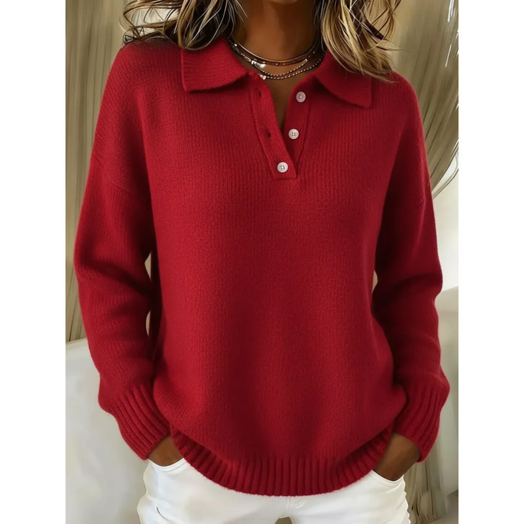 Cozy Knit Polo Sweater for Men 4